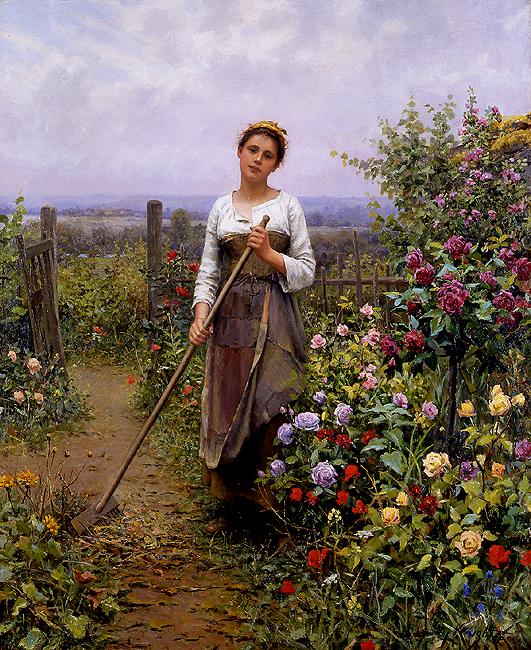 Daniel Ridgeway Knight La Petite Jardiniere